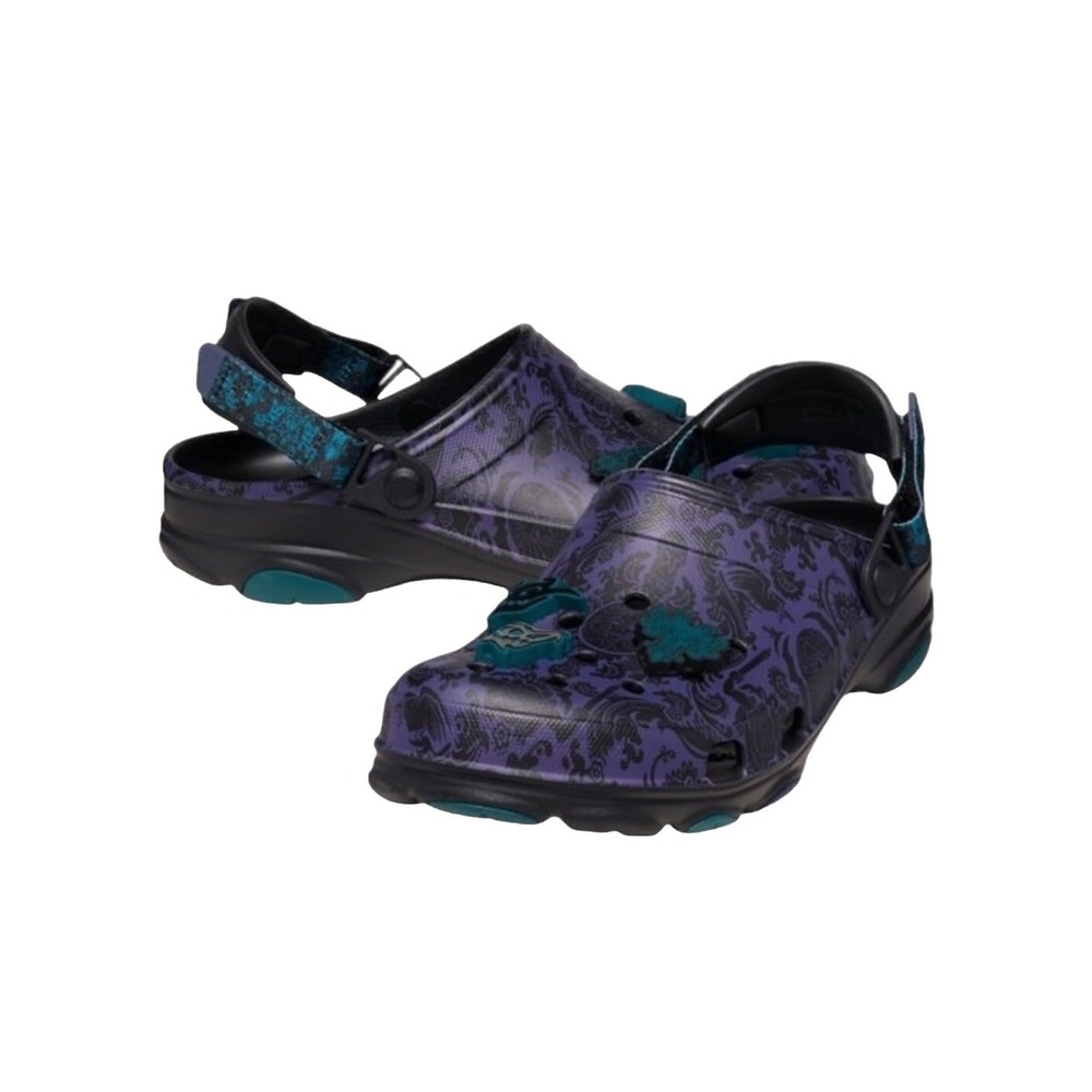 Disney Crocs Halloween The Haunted Mansion Wallpaper Adult Clogs‎ Size M 8 W 10